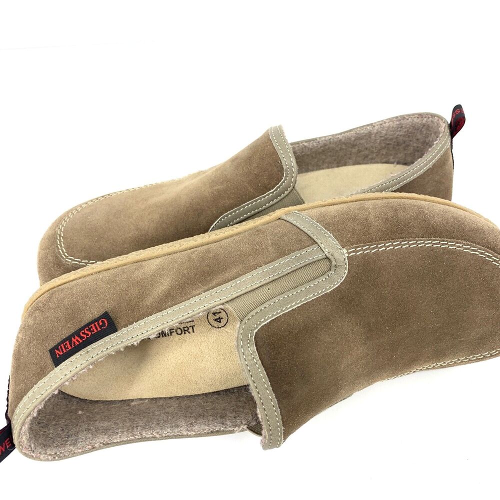 Giesswein Slippers Moccasins Suede Wool Tan Women’s Euro Size 41 U.S. 10